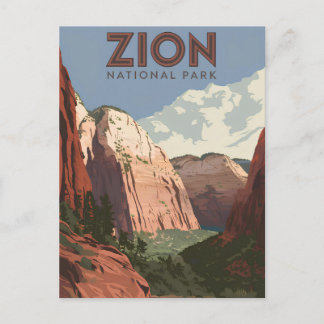Zion National Park vintage Vykort