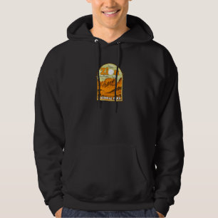 Zion National Park Vintagekonst Konstnärlig souven Hoodie