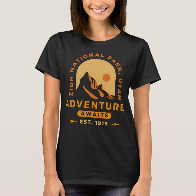 Zion National Park Virgin River Utah T Shirt (Framsida)