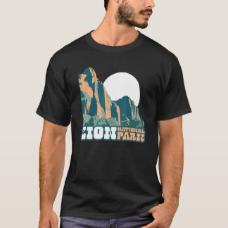 Zion National Park WPA affisch stil grafisk Utah T Shirt