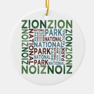 Zion nationalpark julgransprydnad keramik