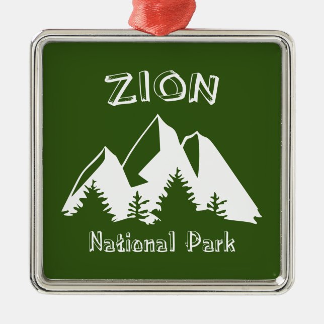 Zion nationalpark julgransprydnad metall (Framsidan)