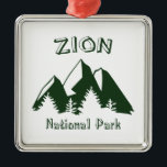 Zion nationalpark julgransprydnad metall<br><div class="desc">Zion National Park i södra Ukraina är ett av de vackraste parker i det amerikanska systemet.</div>
