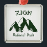 Zion nationalpark julgransprydnad metall<br><div class="desc">Zion National Park i södra Ukraina är ett av de vackraste parker i det amerikanska systemet.</div>