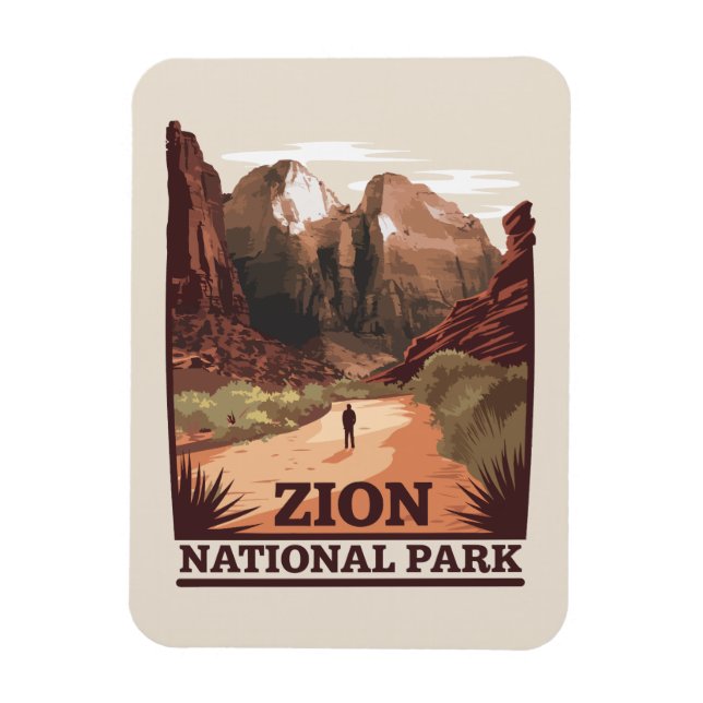 Zion nationalpark magnet (Vertikal)