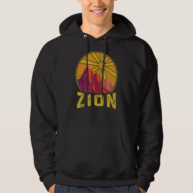Zion nationalpark Natature Hiking Fläkt Hoodie (Framsida)