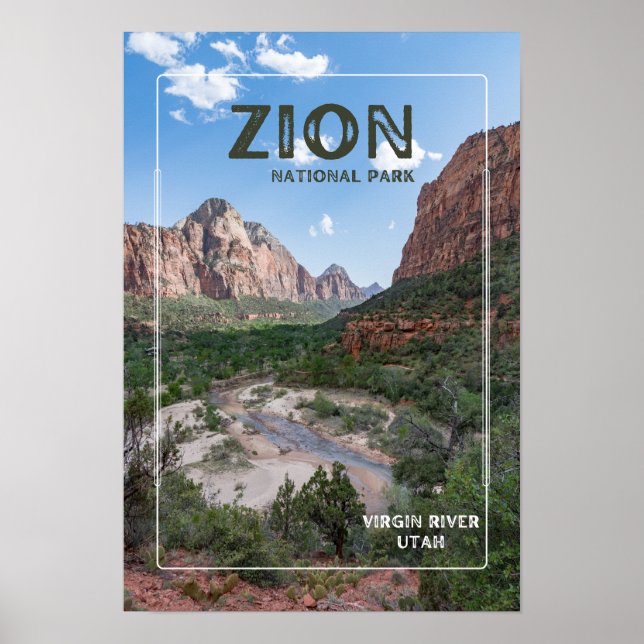 Zion nationalpark poster (Framsidan)