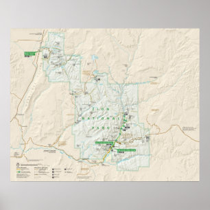 Zion nationalpark poster