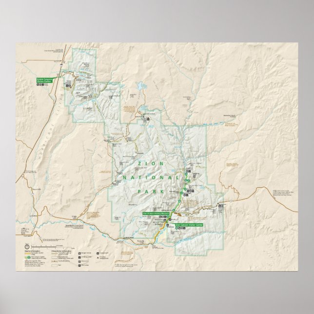 Zion nationalpark poster (Framsidan)