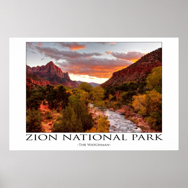 Zion nationalpark Poster (Framsidan)