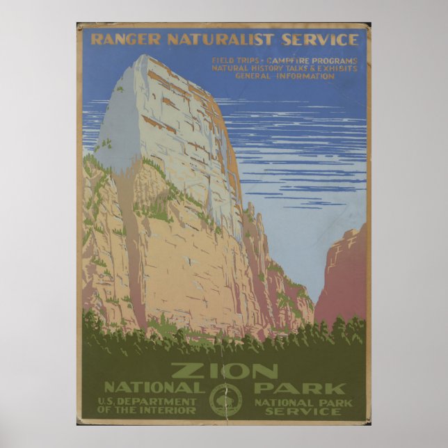 Zion nationalpark poster (Framsidan)