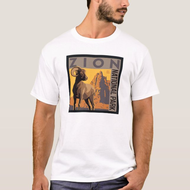 Zion nationalpark | Ram T Shirt (Framsida)