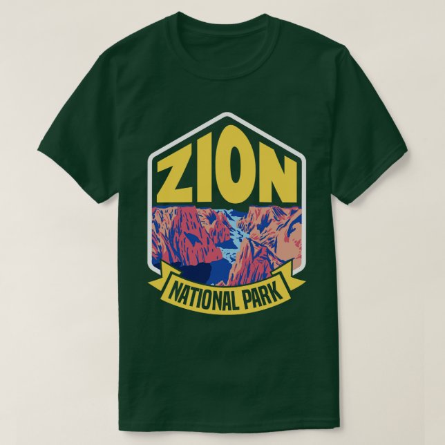 Zion Nationalpark Retro T Shirt (Design framsida)