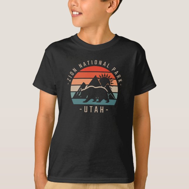Zion Nationalpark Retro T Shirt (Framsida)