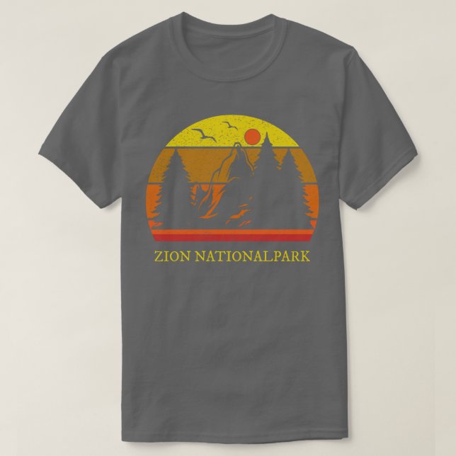 Zion Nationalpark Retro Vintage T Shirt (Design framsida)