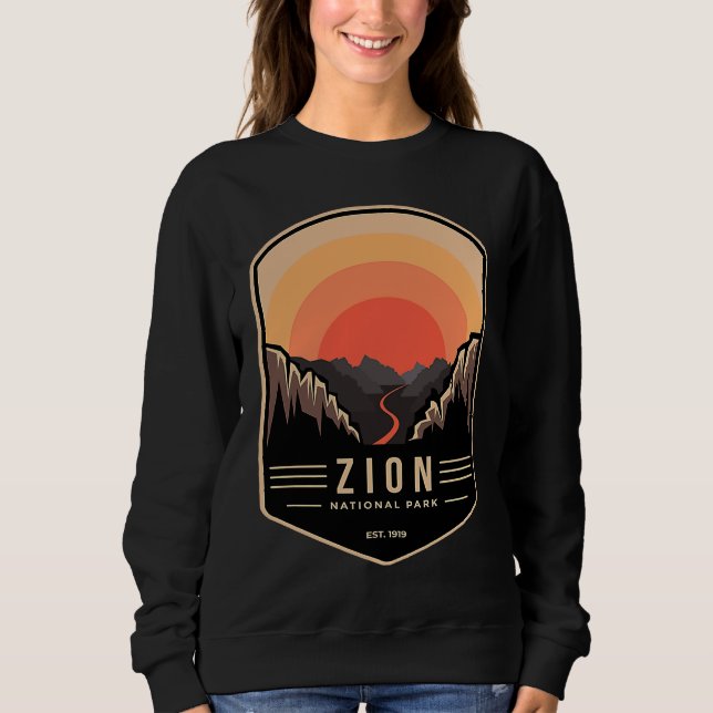 Zion nationalpark Retro Vintage T Shirt (Framsida)