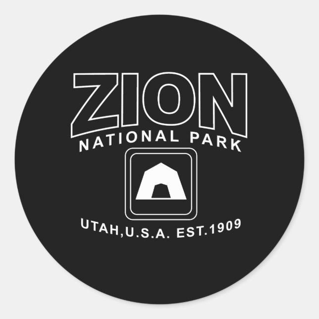 Zion nationalpark runt klistermärke (Framsida)