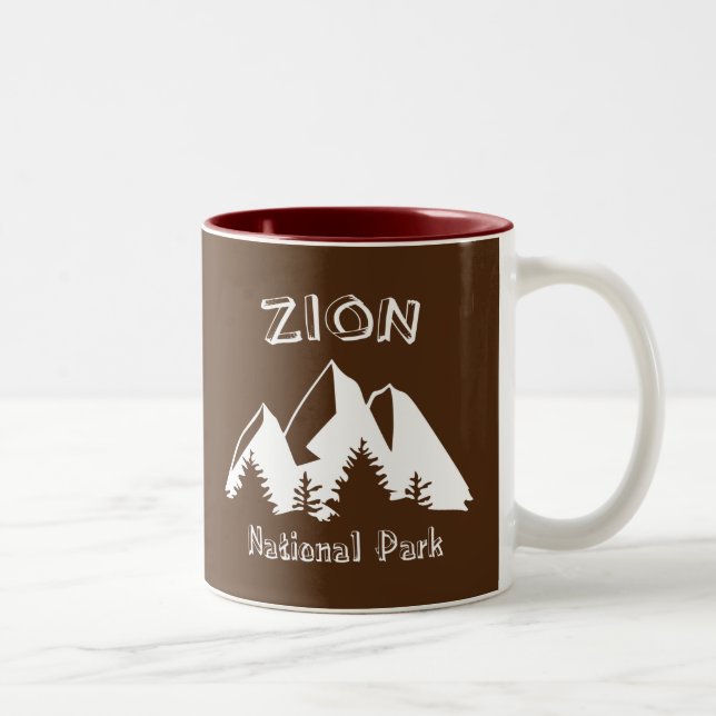 Zion nationalpark Två-Tonad mugg (Höger)