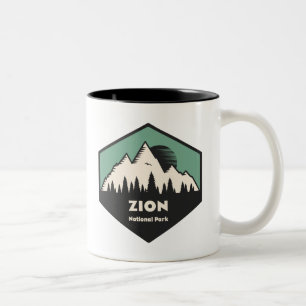 Zion nationalpark Två-Tonad mugg
