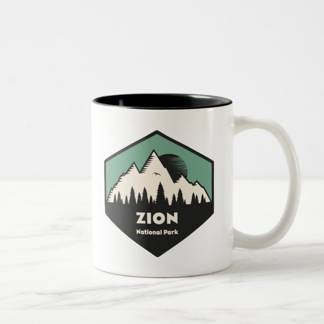 Zion nationalpark Två-Tonad mugg (Höger)