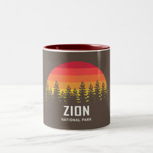 Zion nationalpark Två-Tonad mugg