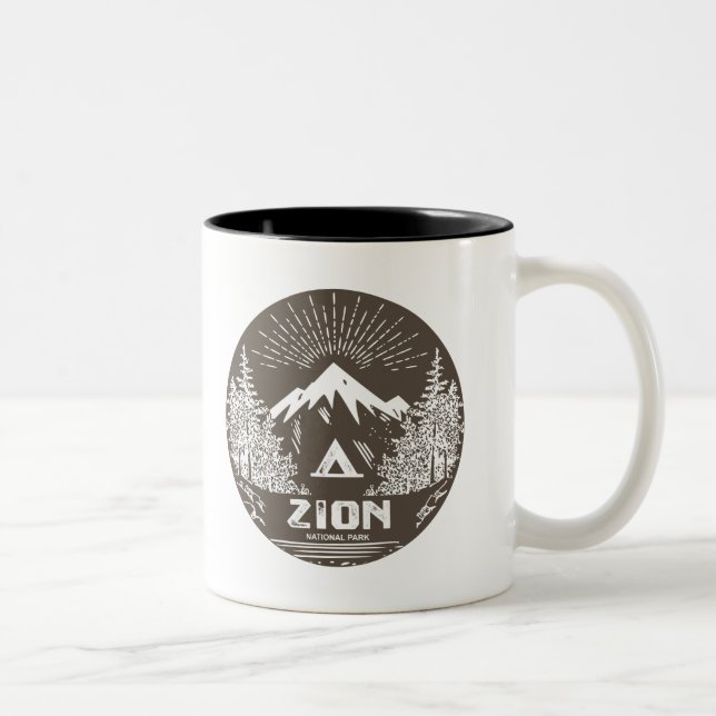 Zion nationalpark Två-Tonad mugg (Höger)