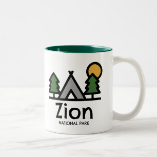 Zion nationalpark Två-Tonad mugg