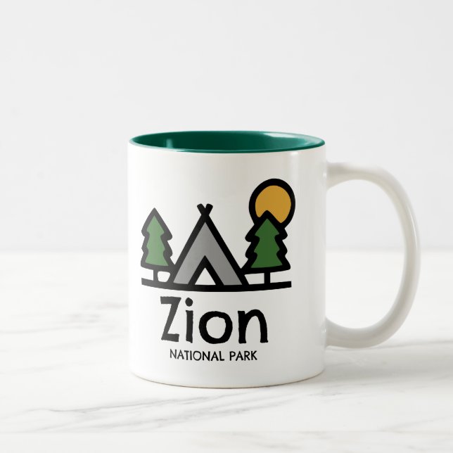 Zion nationalpark Två-Tonad mugg (Höger)