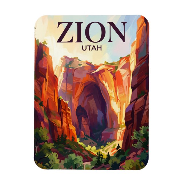 Zion Nationalpark USA Magnet (Vertikal)