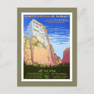 Zion nationalpark vykort