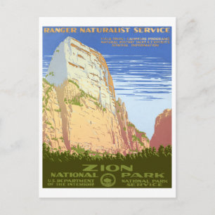 Zion nationalpark vykort