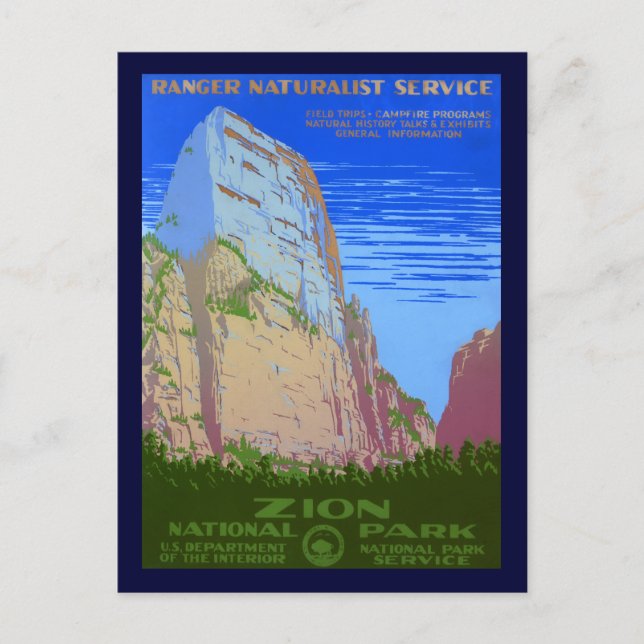 Zion nationalpark vykort (Framsida)