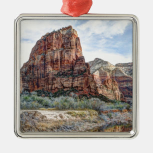 Zion nationalparkänglar som landar - Digital mål Julgransprydnad Metall