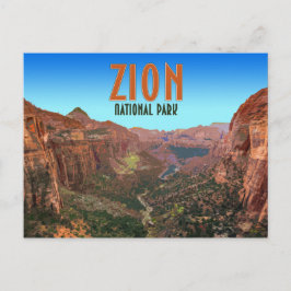 Zion nationalparkUtah vintage Vykort