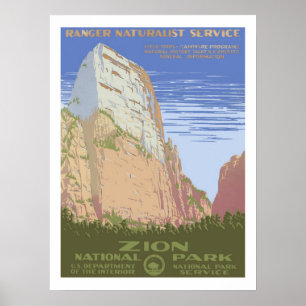 Zion nationalparkvintage resor poster
