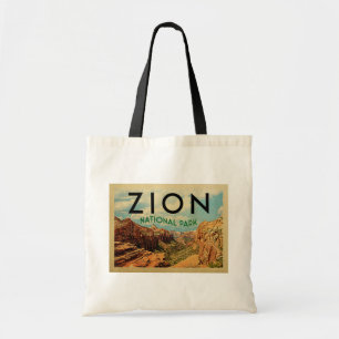 Zion nationalparkvintage resor tygkasse