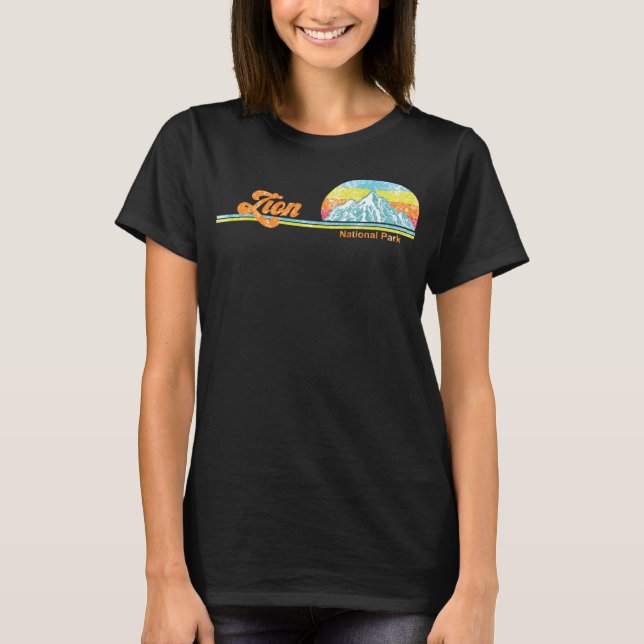 Zion Retro nationalpark T Shirt (Framsida)