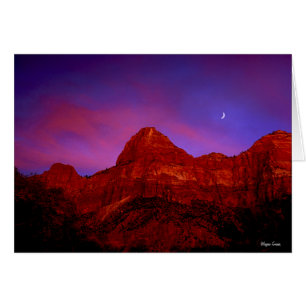 Zion Ridge på Twilight - Zion National Park, Utah Hälsningskort