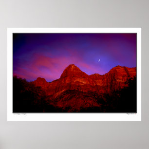 Zion Ridge på Twilight - Zion National Park, Utah Poster