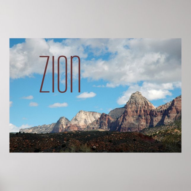 Zion Shadows Travel Poster (Framsidan)