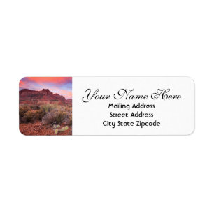 Zion Sunset Returadress Etikett