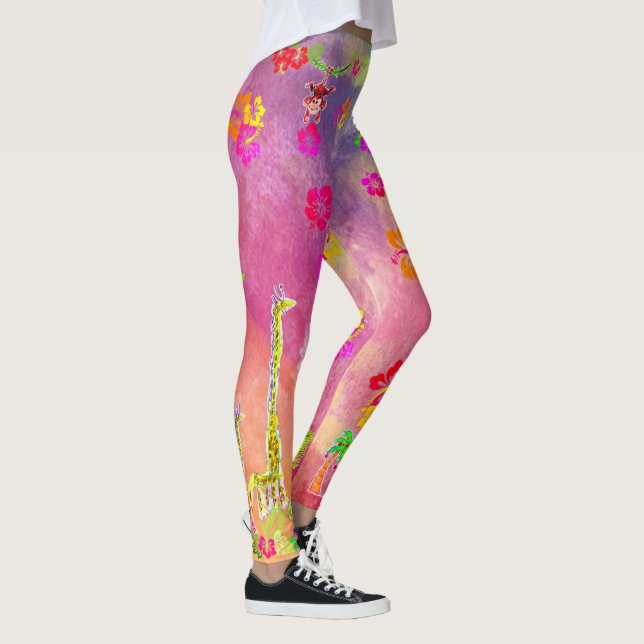 Zion the Monkey & Stretch Giraffe Leggings (Höger)