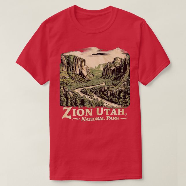 Zion Utah nationalpark 1 T Shirt (Design framsida)