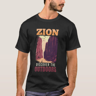 Zion ZION UPPTÄCK FRILUFTSLIVET ROligt Nationalpar T Shirt