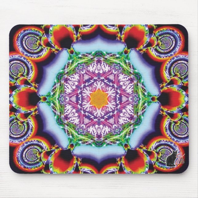 Zionesque Kaleidoscope Mouse Pad Musmatta (Framsidan)