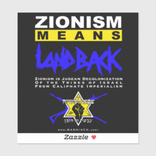 ZIONISM ELAK LANDBACK! KLISTERMÄRKEN