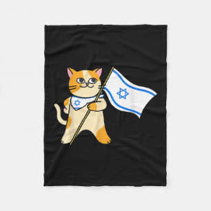Zionist Cat israelisk Flagga Pro-israel judisk Fleecefilt