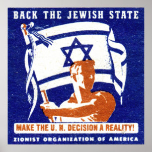 Zionistaffisch 1947 poster
