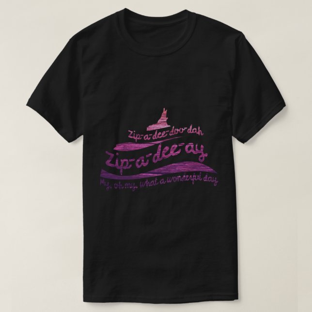 Zip-a-dee-doo-dah Fitted T-Shirt (Design framsida)