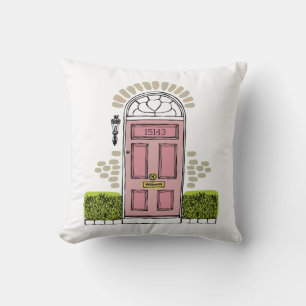 ZIP CODE Front Door New Home Realtor Flytta Gift Kudde
